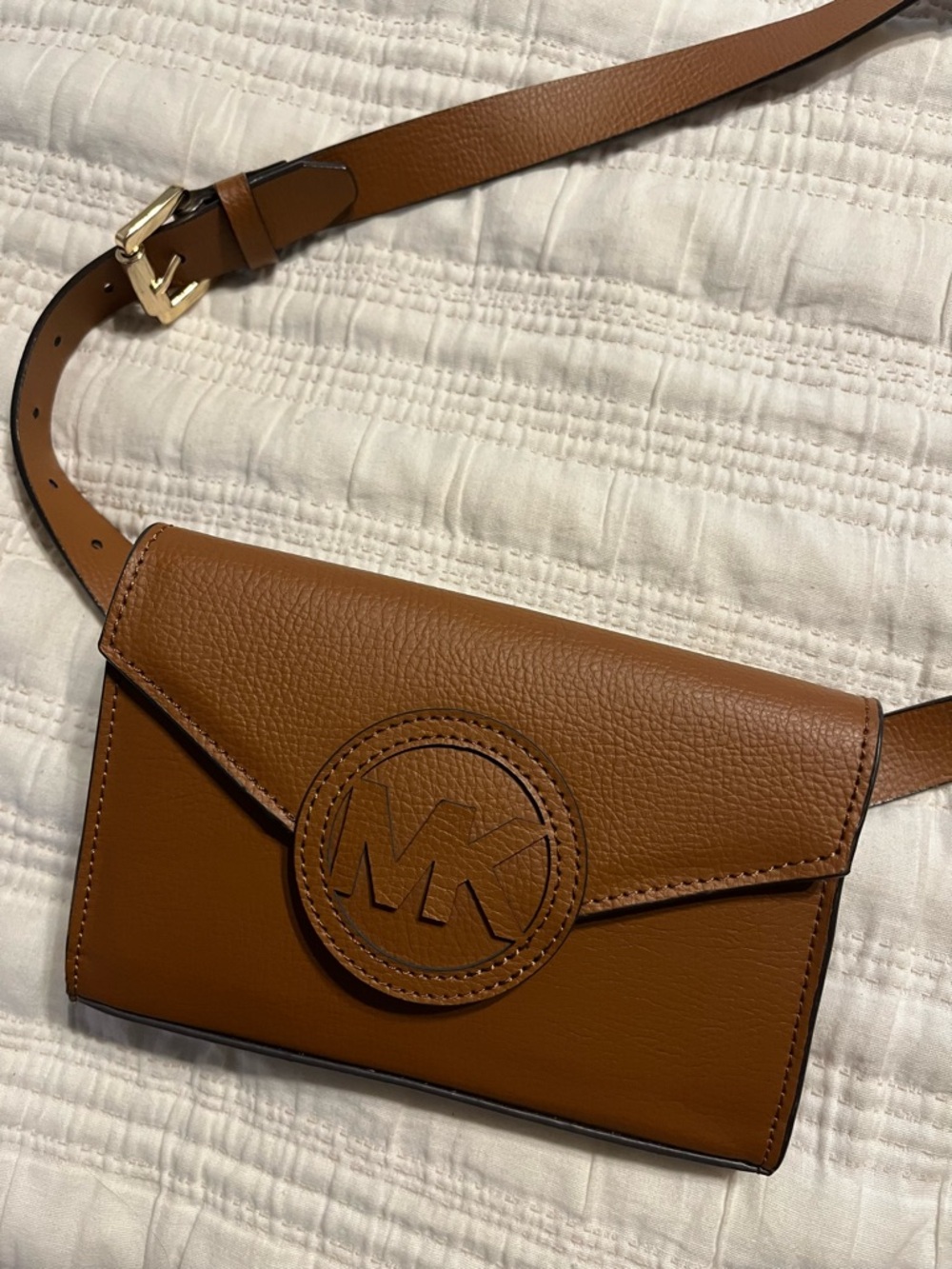 Michael Kors Brown Leather Crossbody Belt Bag